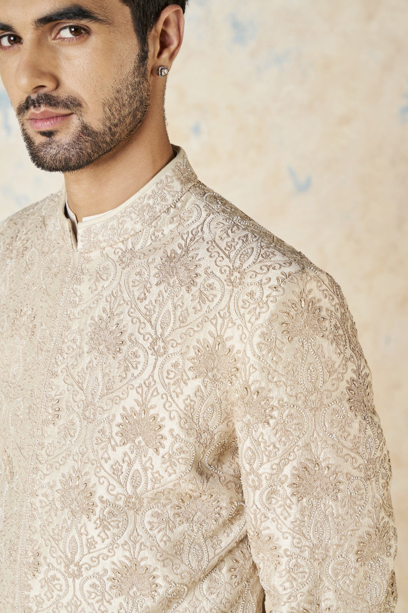 Anita Dongre Ikshaan Sherwani Ivory indian designer wear online shopping melange singapore