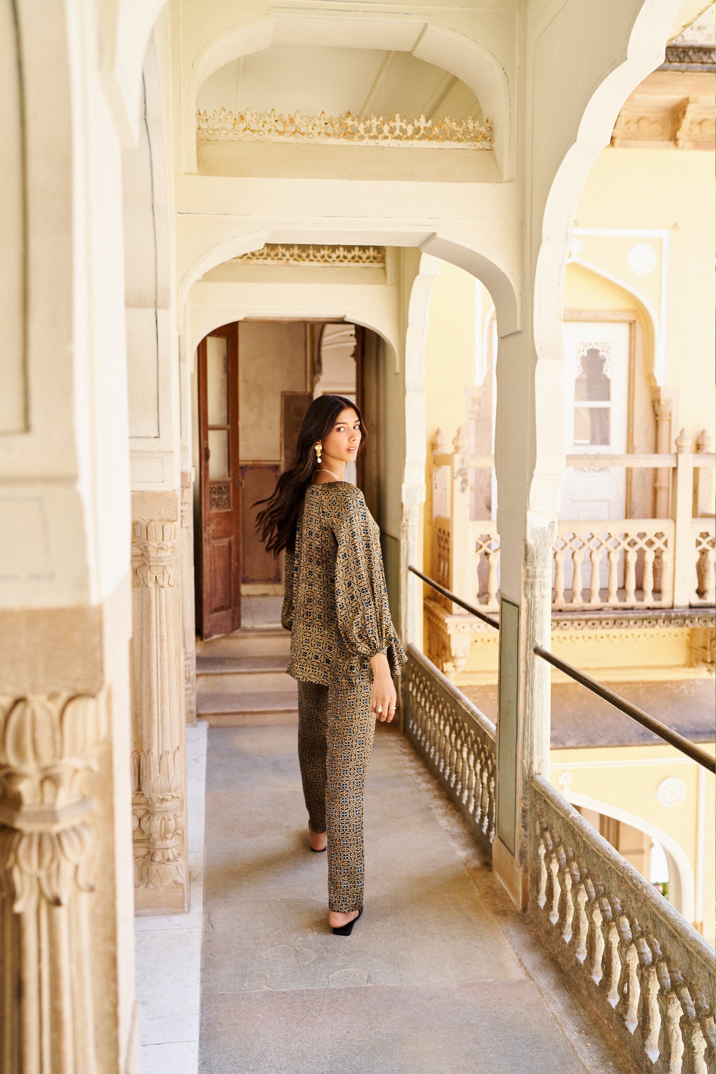 Anita Dongre Immerse Coord Brown indian designer wear online shopping melange singapore