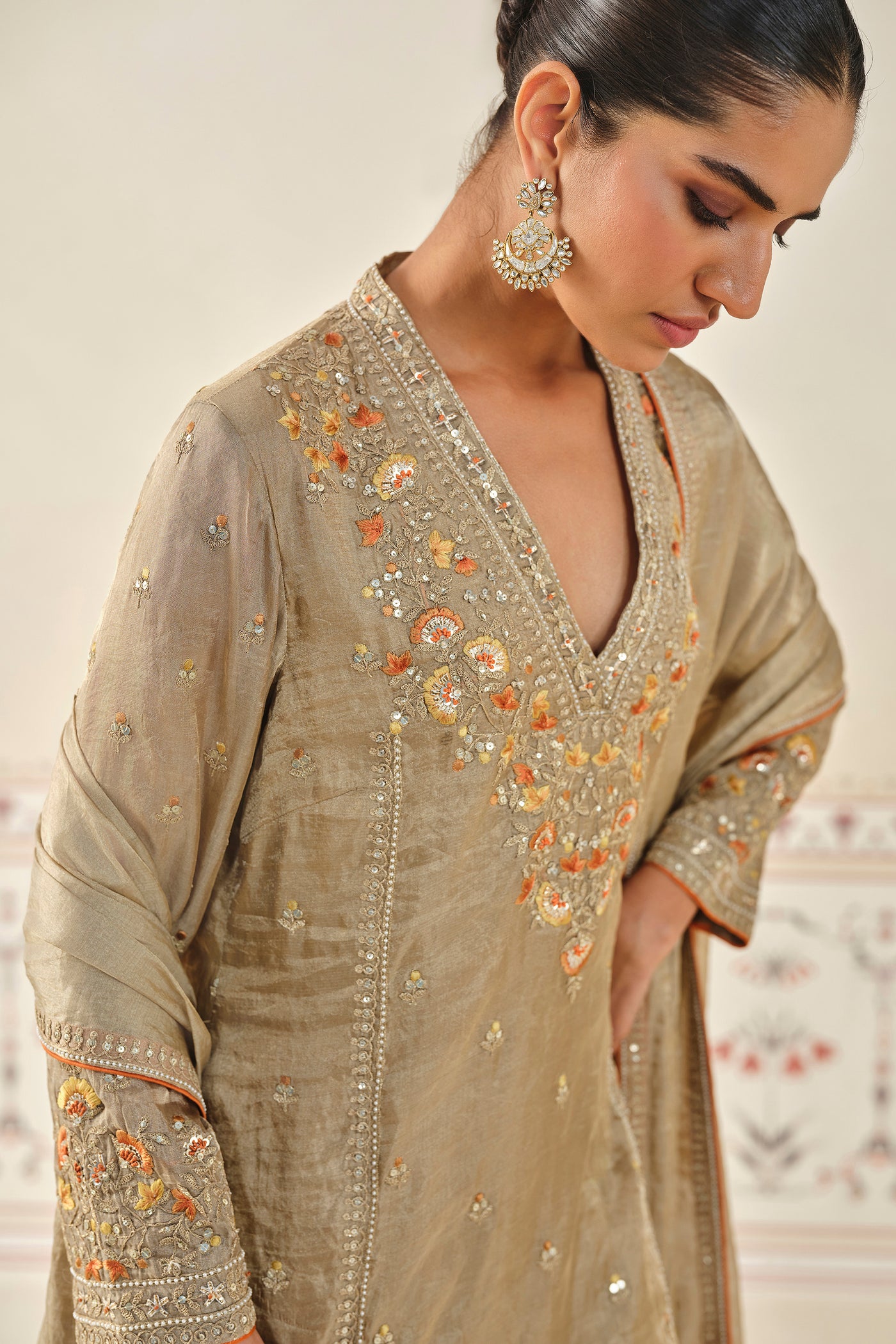 Anita Dongre Indali Embroidered Kurta Set indian designer wear online shopping melange singapore