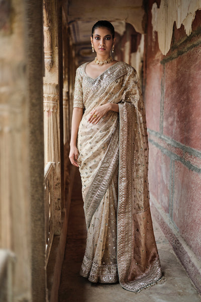 Anita Dongre Ishama Handwoven Benarasi Silk Saree indian designer wear online shopping melange singapore