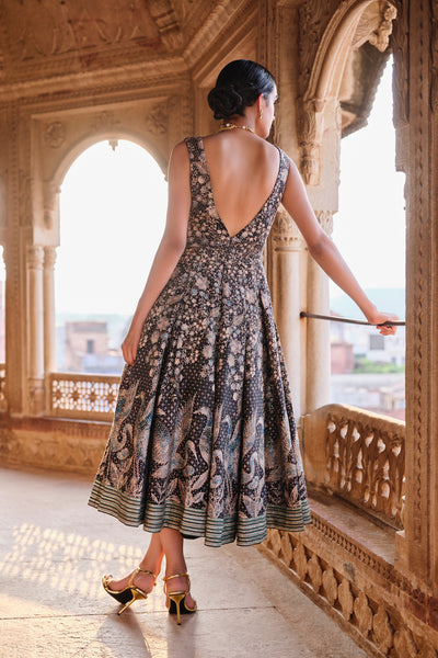 Anita Dongre Izar Printed Sequin Dress indian designer wear online shopping melange singapore