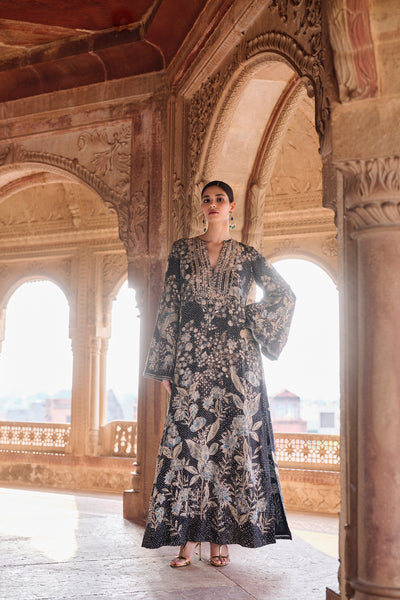 Anita Dongre Izar Printed Sequin Kaftan indian designer wear online shopping melange singapore
