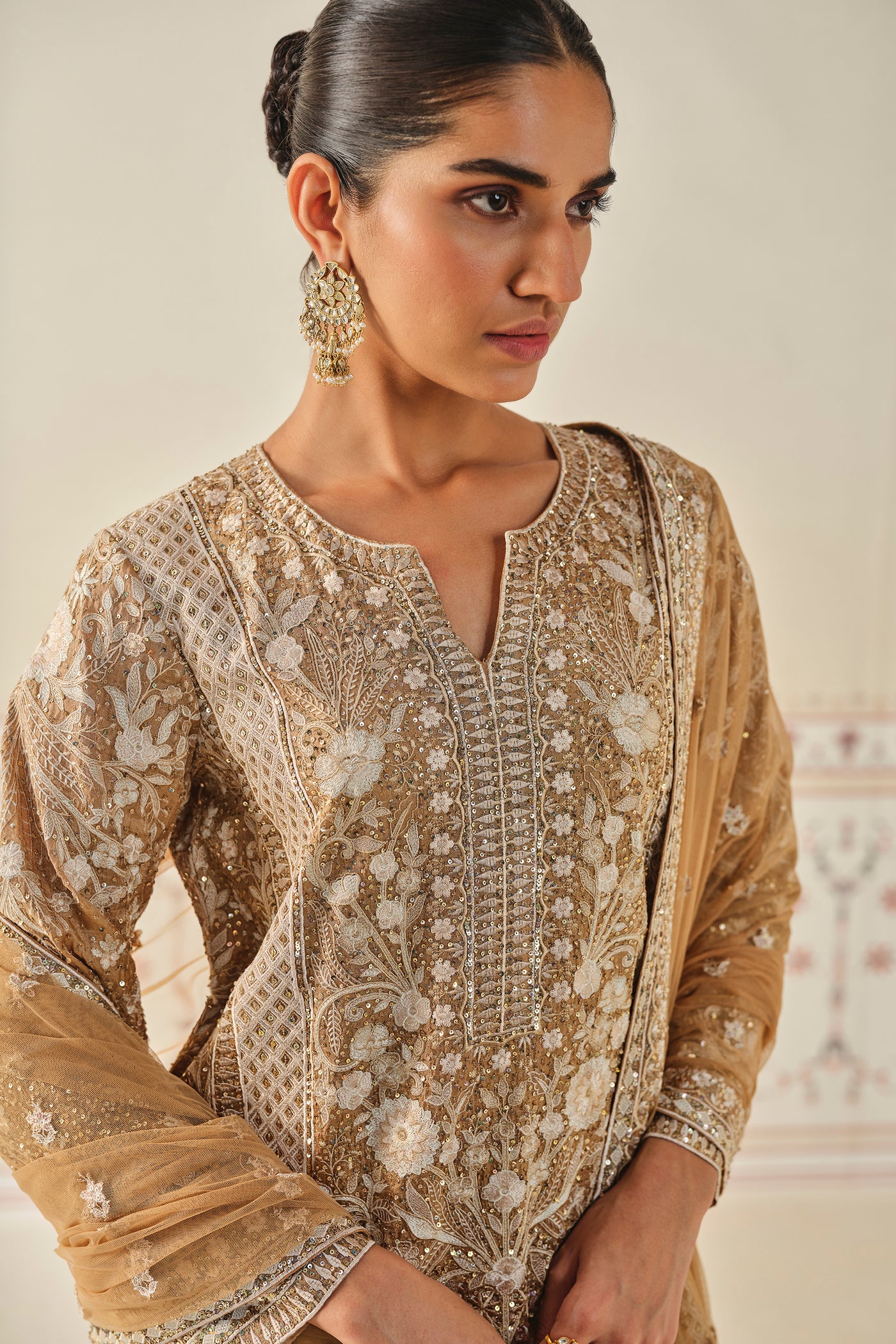 Anita Dongre Kshamya Embroidered Suit Set indian designer wear online shopping melange singapore