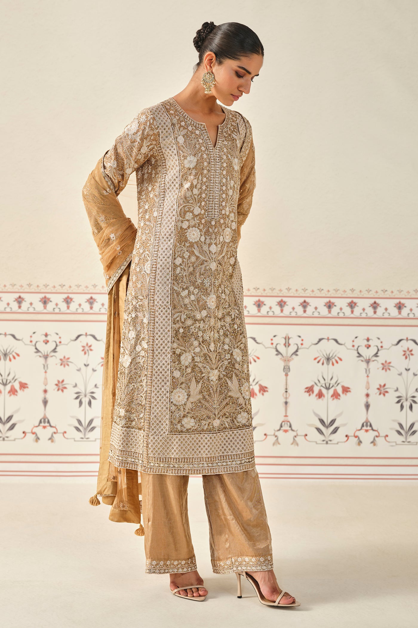 Anita Dongre Kshamya Embroidered Suit Set indian designer wear online shopping melange singapore