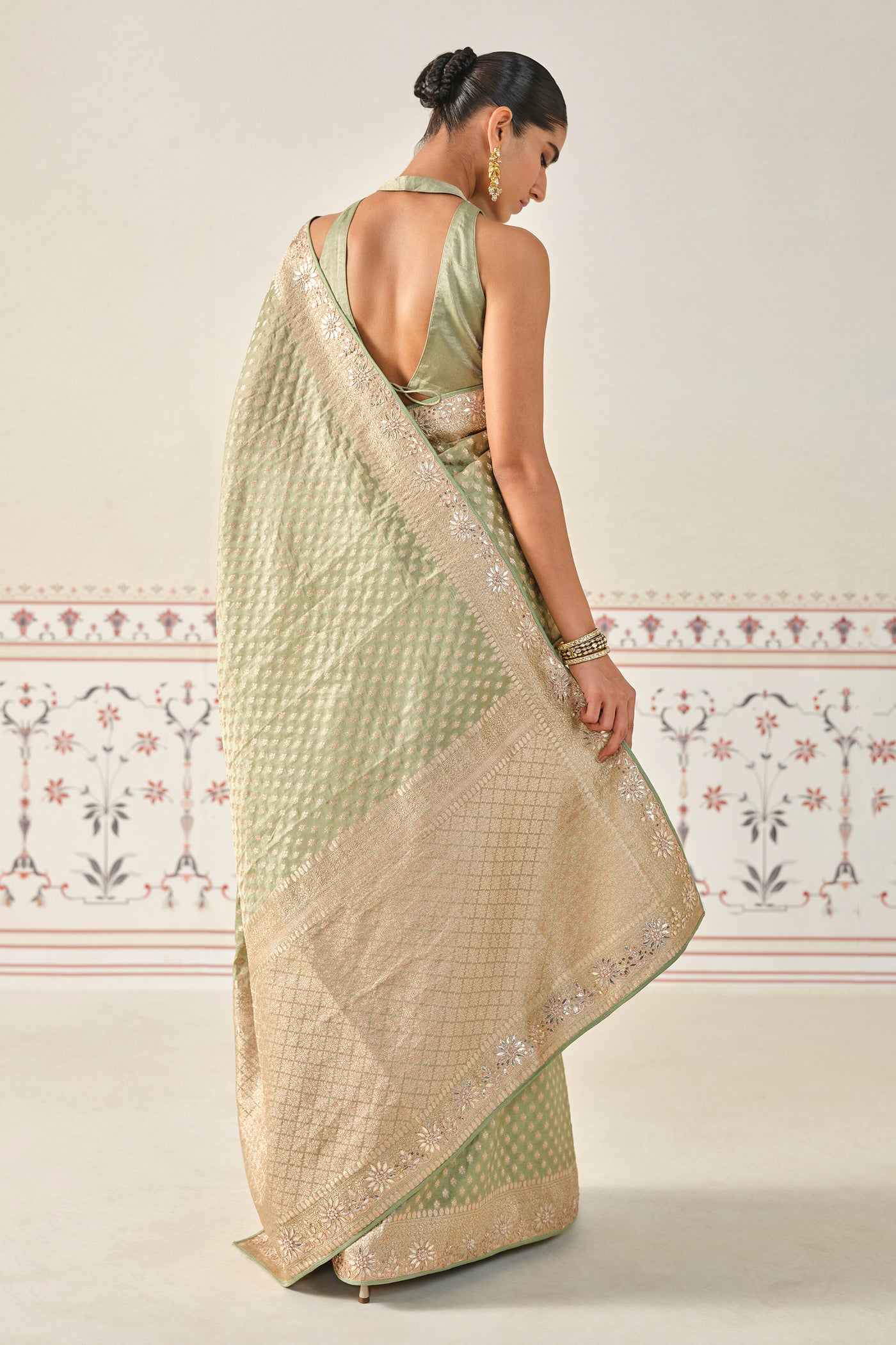 Anita Dongre Kunadana Handwoven Benarasi Silk Saree indian designer wear online shopping melange singapore
