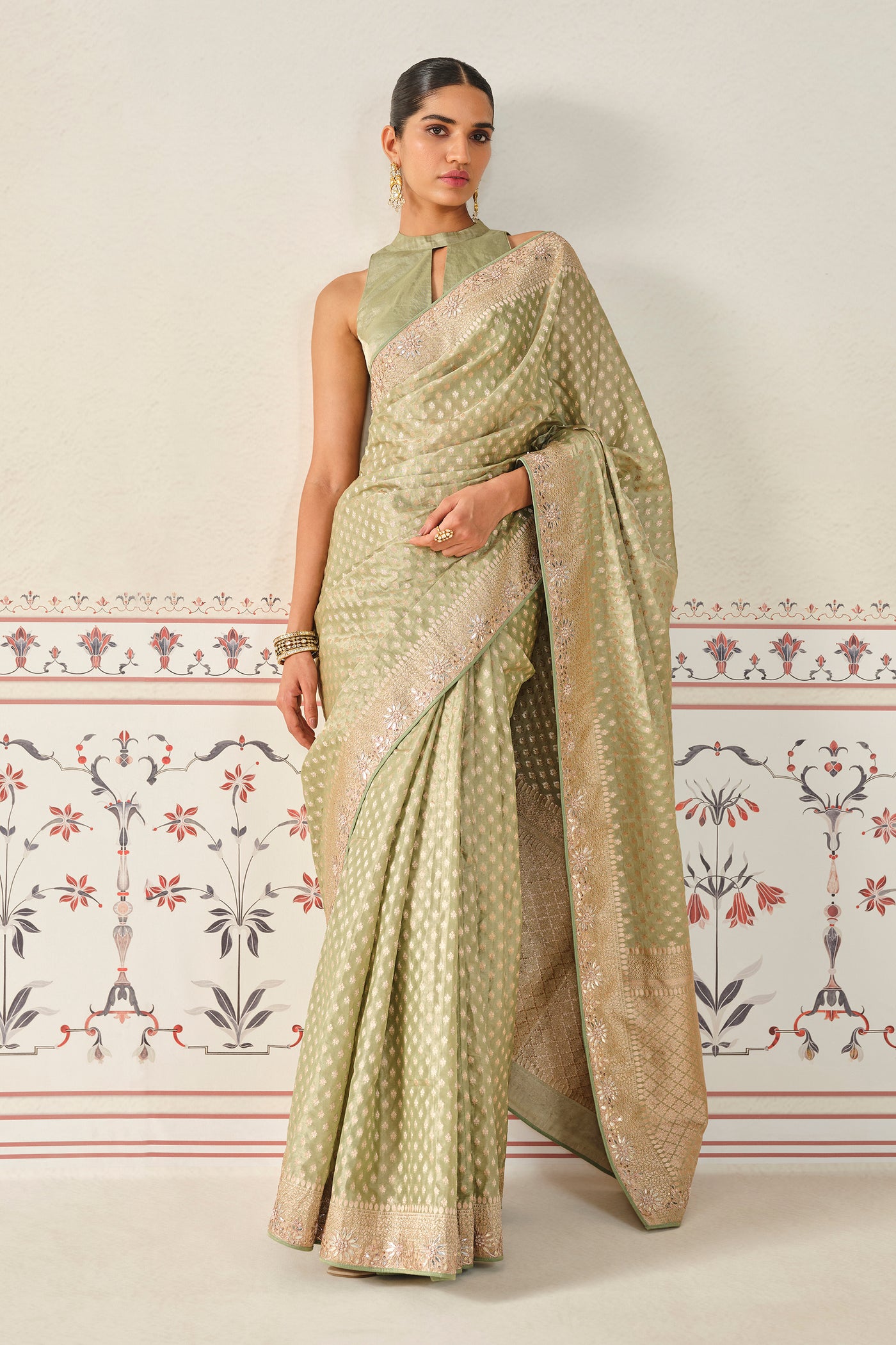 Anita Dongre Kunadana Handwoven Benarasi Silk Saree indian designer wear online shopping melange singapore
