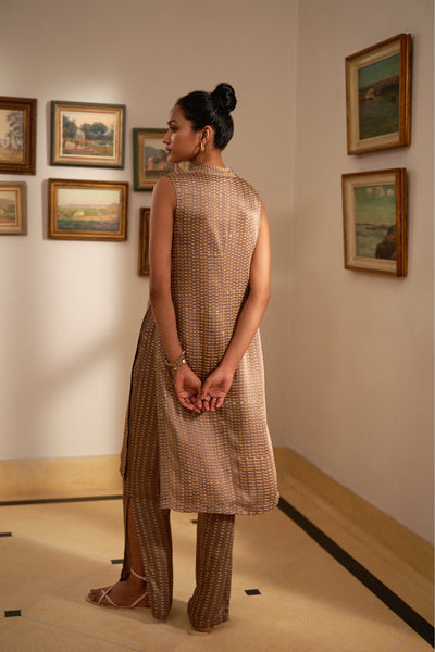 Anita Dongre Laze Coord Brown indian designer wear online shopping melange singapore