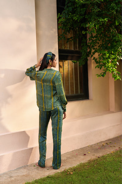 Anita Dongre Lounge Coord Green indian designer wear online shopping melange singapore