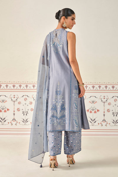 Anita Dongre Mayukhi Kantha Silk Suit Set indian designer wear online shopping melange singapore