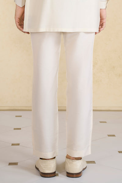 Anita Dongre Menswear Off White Silk Trousers indian designer wear online shopping melange singapore