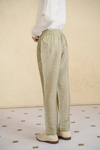 Anita Dongre Menswear Sage Silk Trousers indian designer wear online shopping melange singapore
