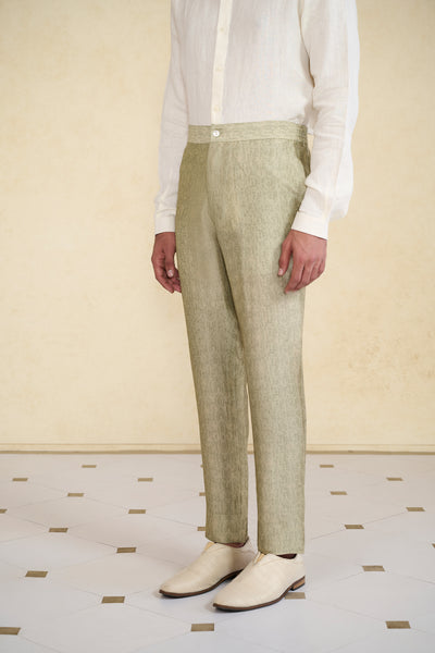 Anita Dongre Menswear Sage Silk Trousers indian designer wear online shopping melange singapore
