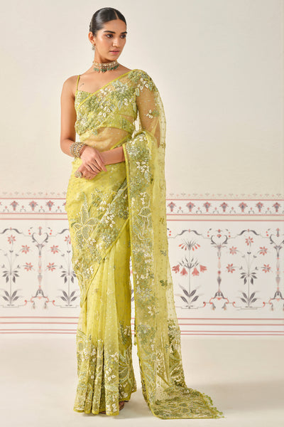 Anita Dongre Mrigakshi Embroidered Saree Set indian designer wear online shopping melange singapore