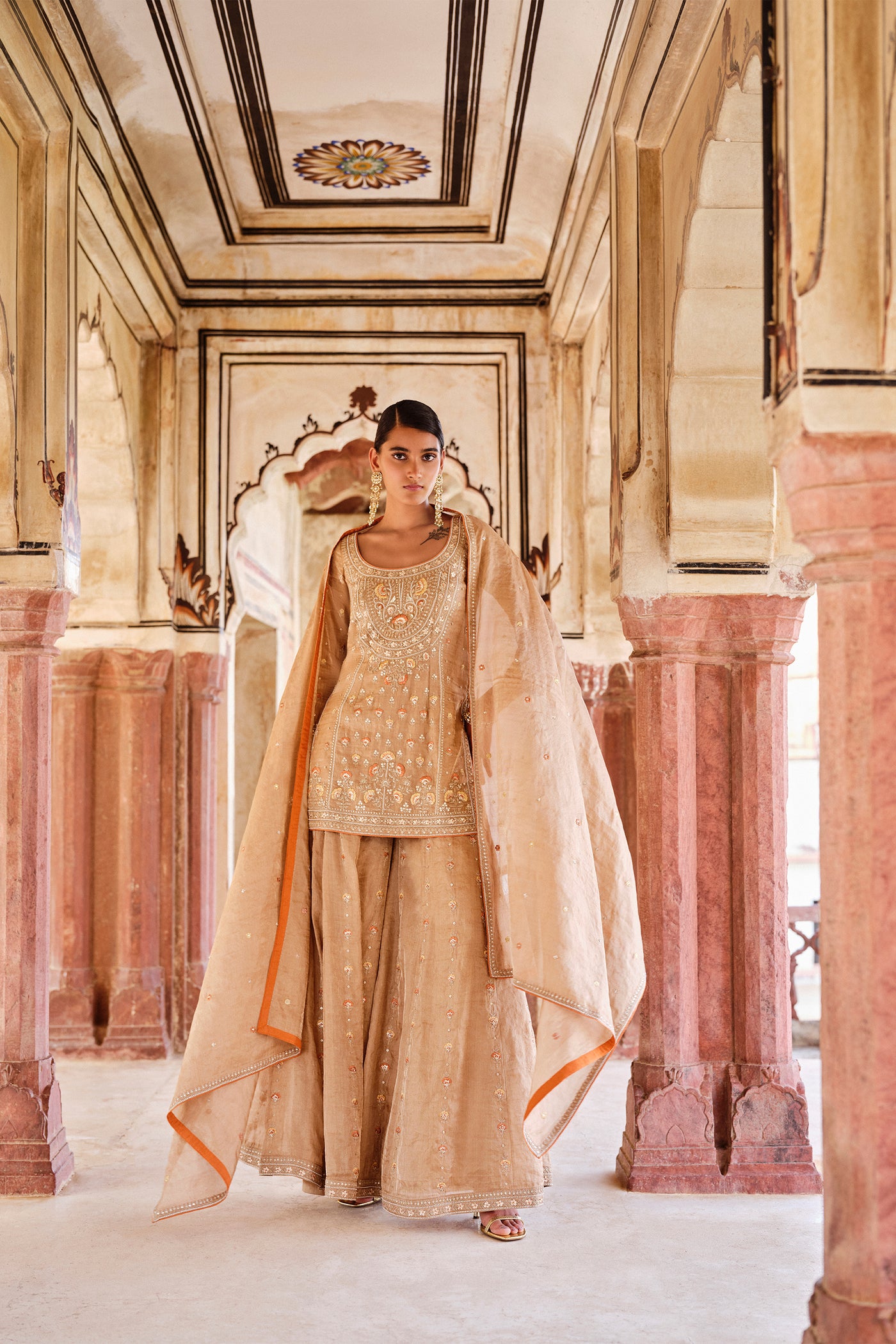 Anita Dongre Nahiza Embroidered Sharara Set indian designer wear online shopping melange singapore