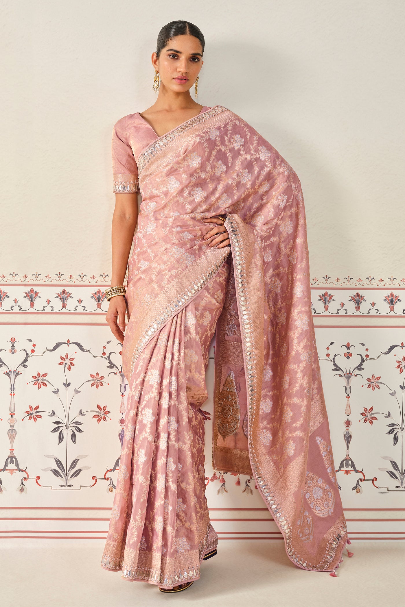 Anita Dongre Nalina Handwoven Benarasi Silk Saree indian designer wear online shopping melange singapore