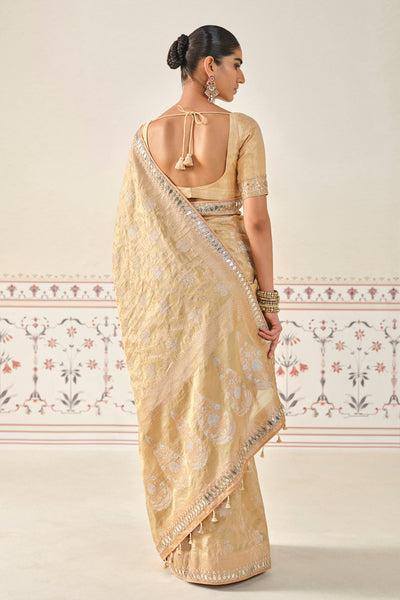 Anita Dongre Nalina Handwoven Benarasi Silk Saree Gold indian designer wear online shopping melange singapore