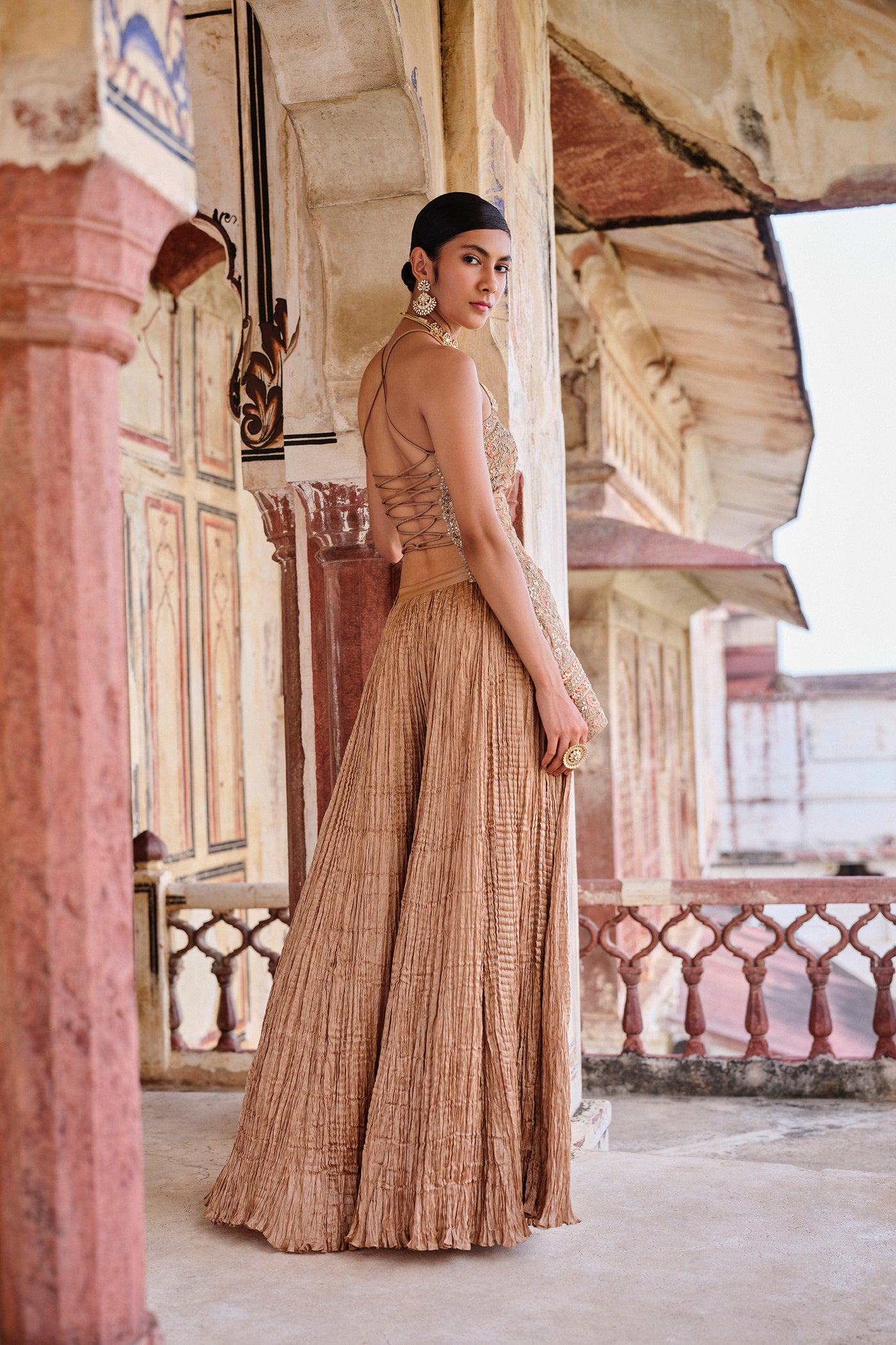 Anita Dongre Naushaba Embroidered Sharara Set indian designer wear online shopping melange singapore