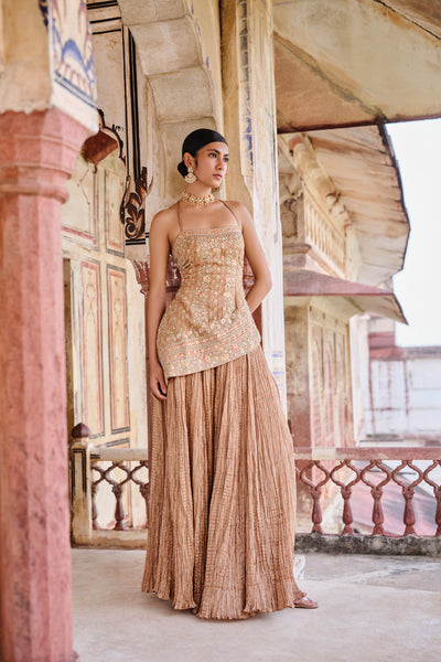 Anita Dongre Naushaba Embroidered Sharara Set indian designer wear online shopping melange singapore