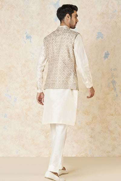 Anita Dongre Rayan Nehru Jacket Ivory indian designer wear online shopping melange singapore