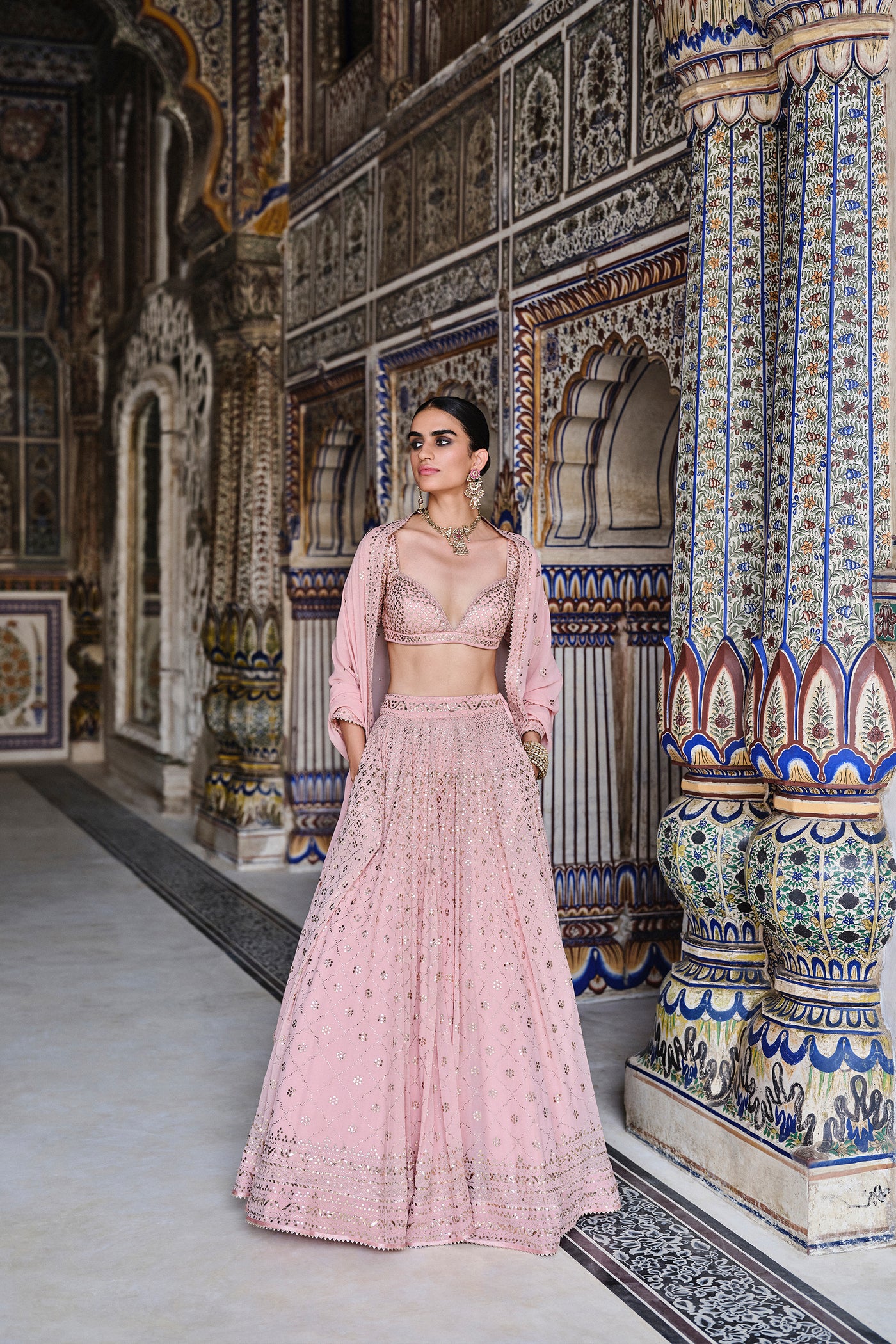 Anita Dongre Soliel Handcrafted Badla Lehenga Set indian designer wear online shopping melange singapore
