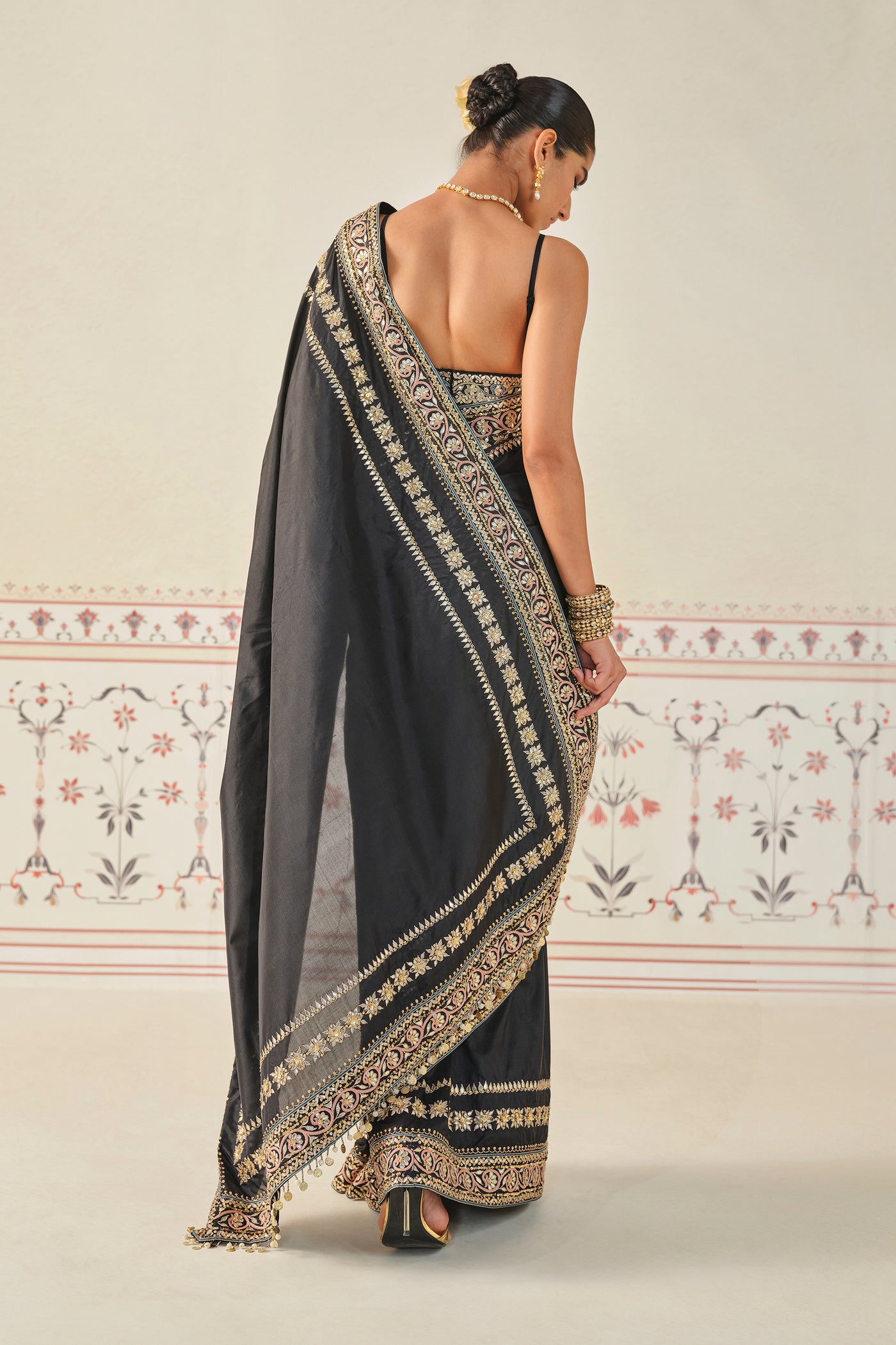 Anita Dongre Sumrak Gota Patti Silk Saree indian designer wear online shopping melange singapore