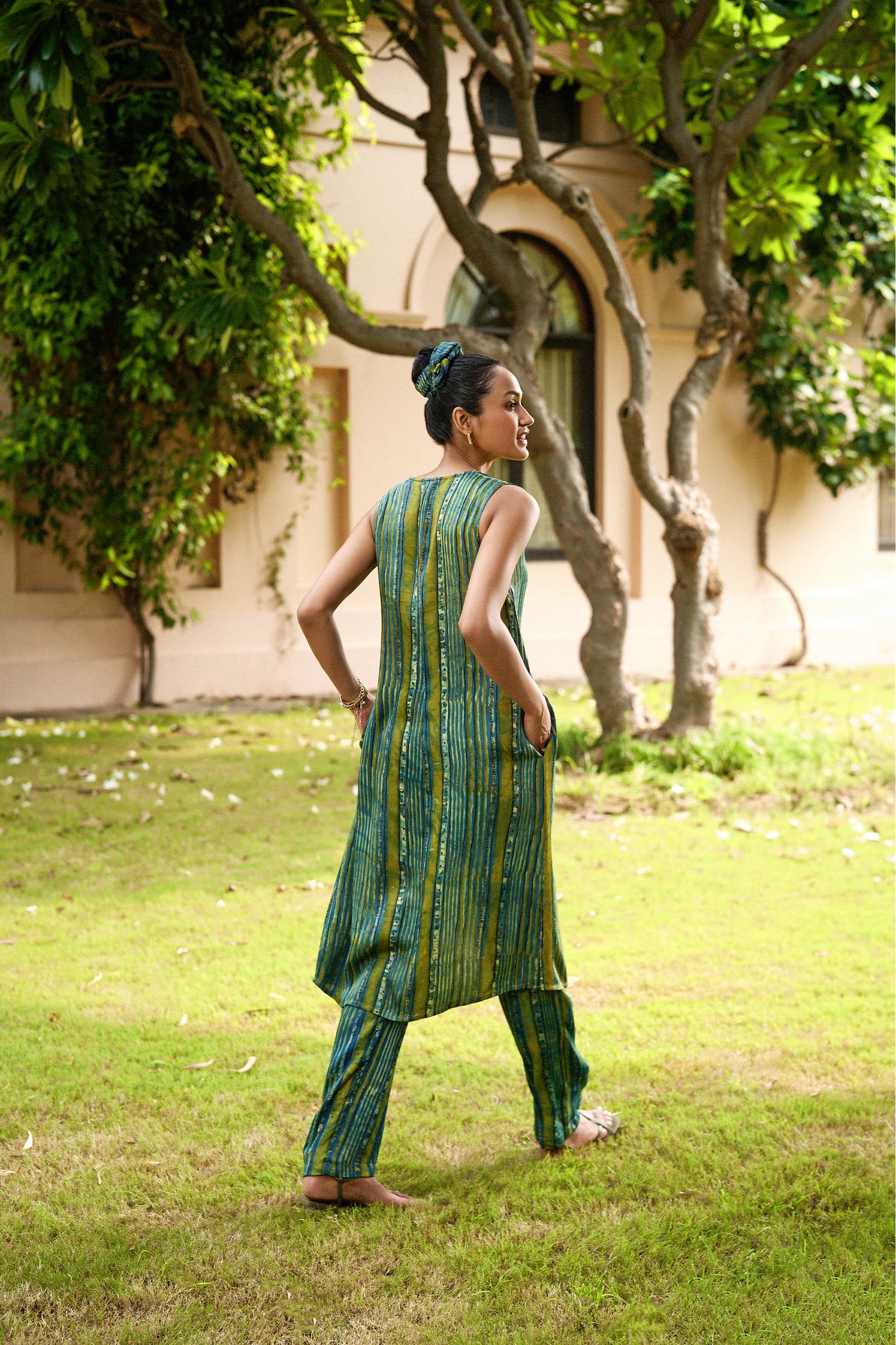 Anita Dongre Sway Coord Green indian designer wear online shopping melange singapore