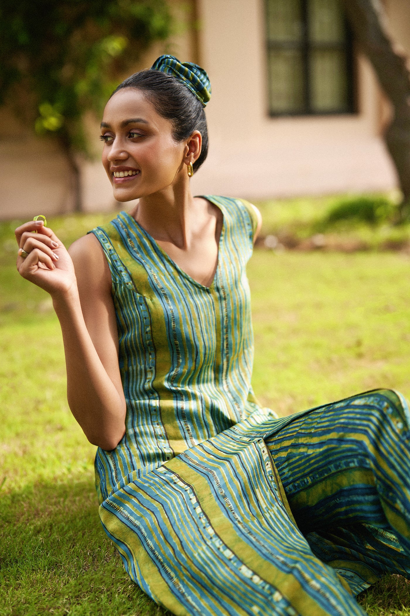 Anita Dongre Sway Coord Green indian designer wear online shopping melange singapore