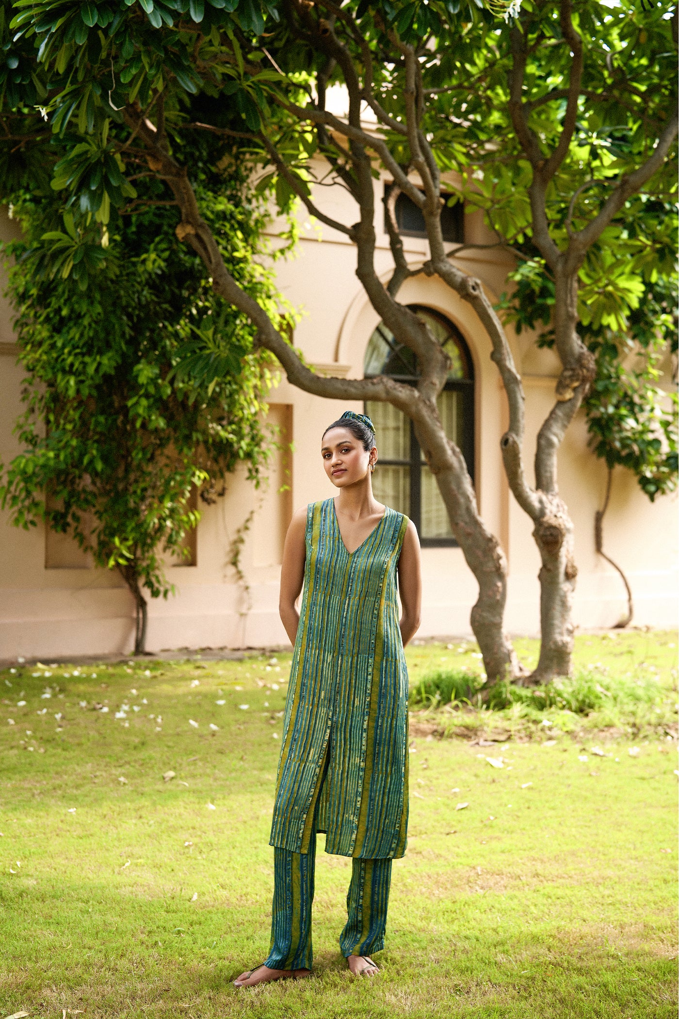 Anita Dongre Sway Coord Green indian designer wear online shopping melange singapore