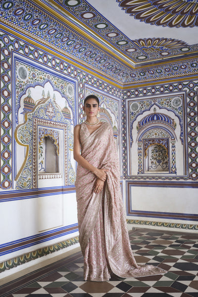 Anita Dongre Tajanae Gota Patti Saree indian designer wear online shopping melange singapore
