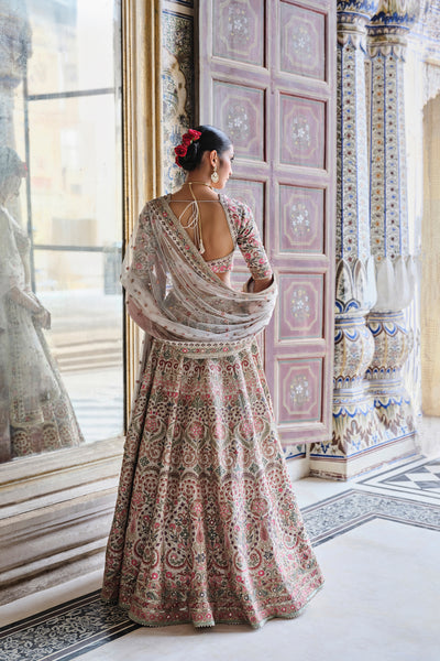 Anita Dongre Tridha Embroidered Zardozi Silk Lehenga Set indian designer wear online shopping melange singapore