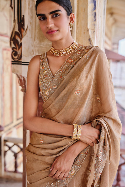 Anita Dongre Zohura Silk Saree indian designer wear online shopping melange singapore