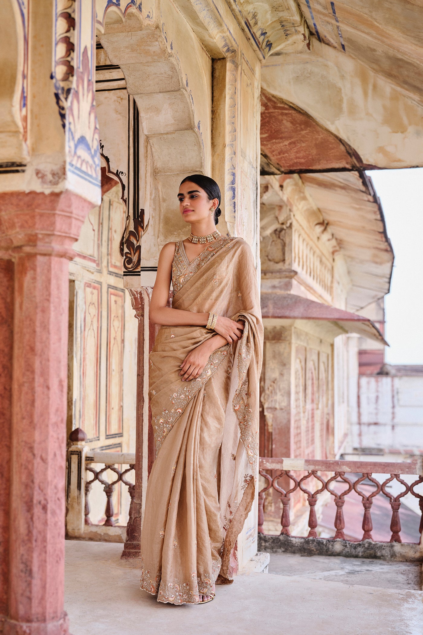 Anita Dongre Zohura Silk Saree indian designer wear online shopping melange singapore