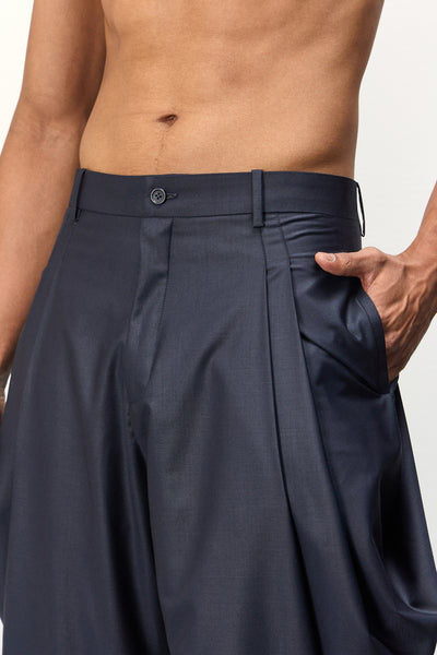 Arjan Dugal Dhoti Pants Navy indian designer wear online shopping melange singapore