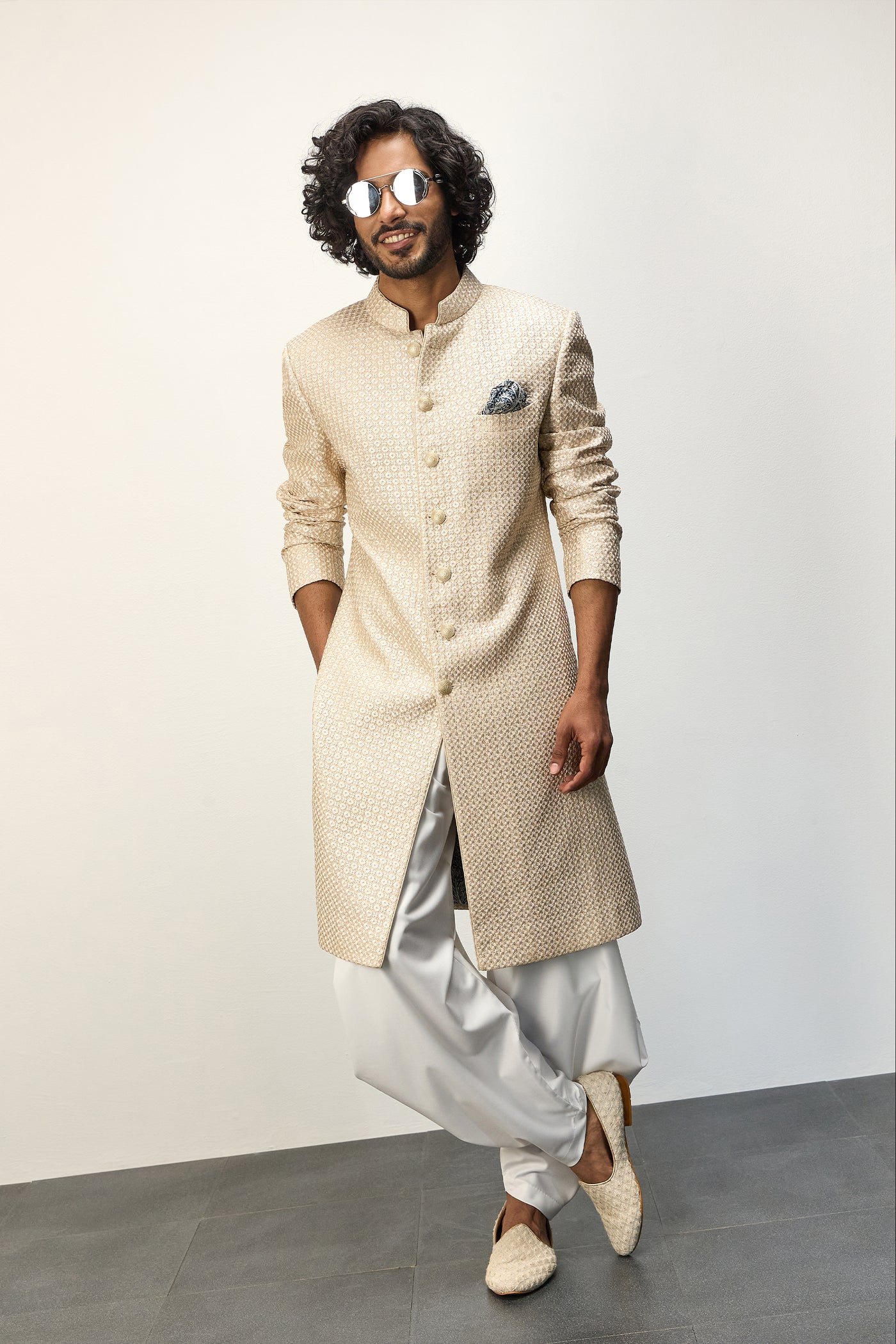 Arjan Dugal Inara Achkan Set indian designer wear online shopping melange singapore