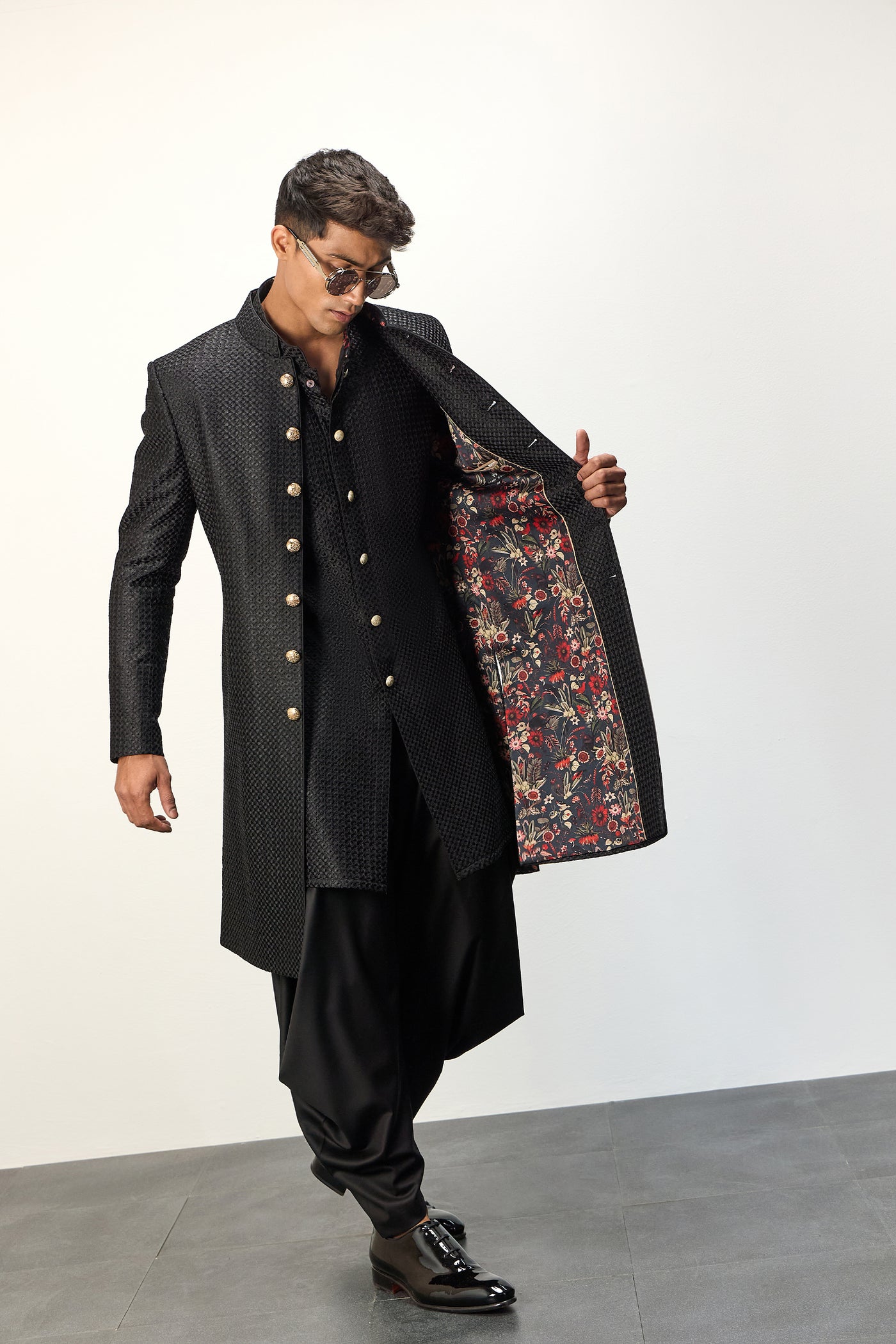 Arjan Dugal Inara FOE Kurta Achkan Set indian designer wear online shopping melange singapore