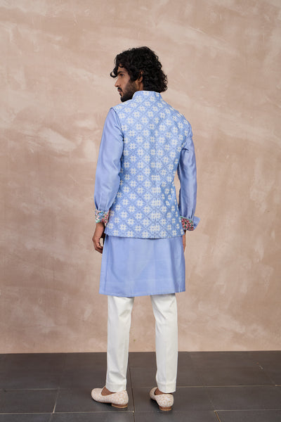 Arjan Dugal Kairos Nehru Jacket Persian Violet indian designer wear online shopping melange singapore