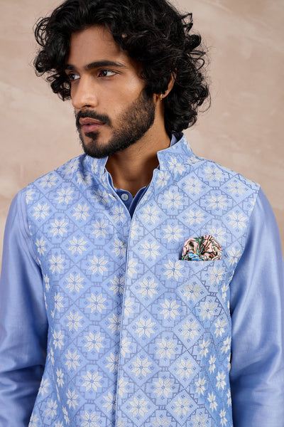 Arjan Dugal Kairos Nehru Jacket Persian Violet indian designer wear online shopping melange singapore