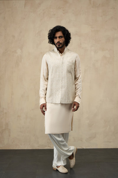 Arjan Dugal Plain Viscose Kurta Set indian designer wear online shopping melange singapore