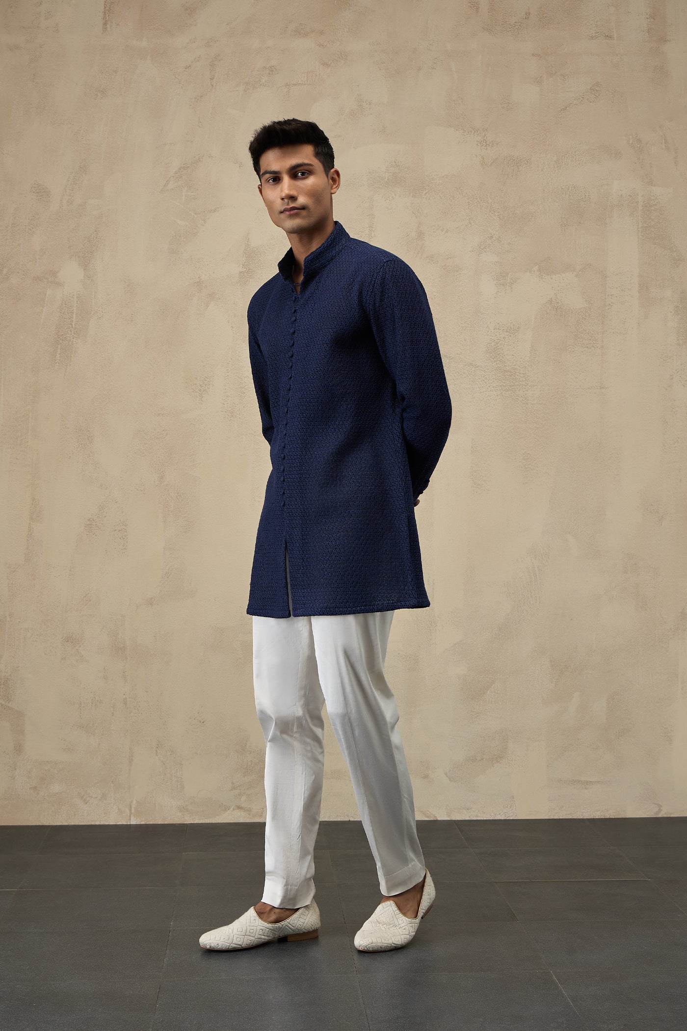 Arjan Dugal Star Luppi Button Kurta Set indian designer wear online shopping melange singapore