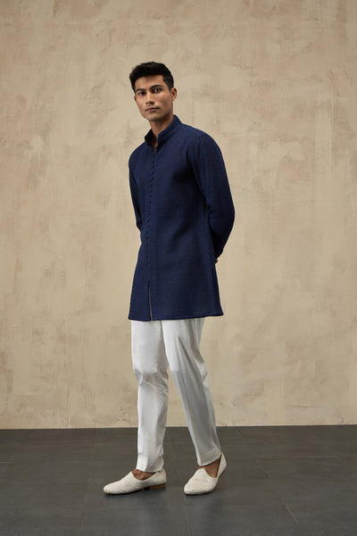 Arjan Dugal Star Luppi Button Kurta Set indian designer wear online shopping melange singapore