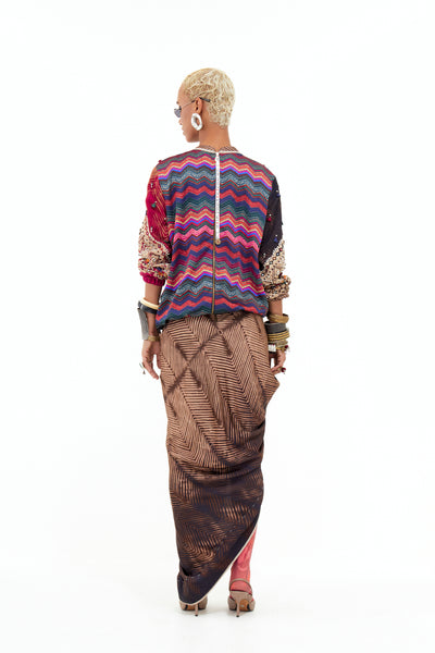 Aseem Kapoor Zahra Sweatshirt Multi Set indian designer wear online shopping melange singapore