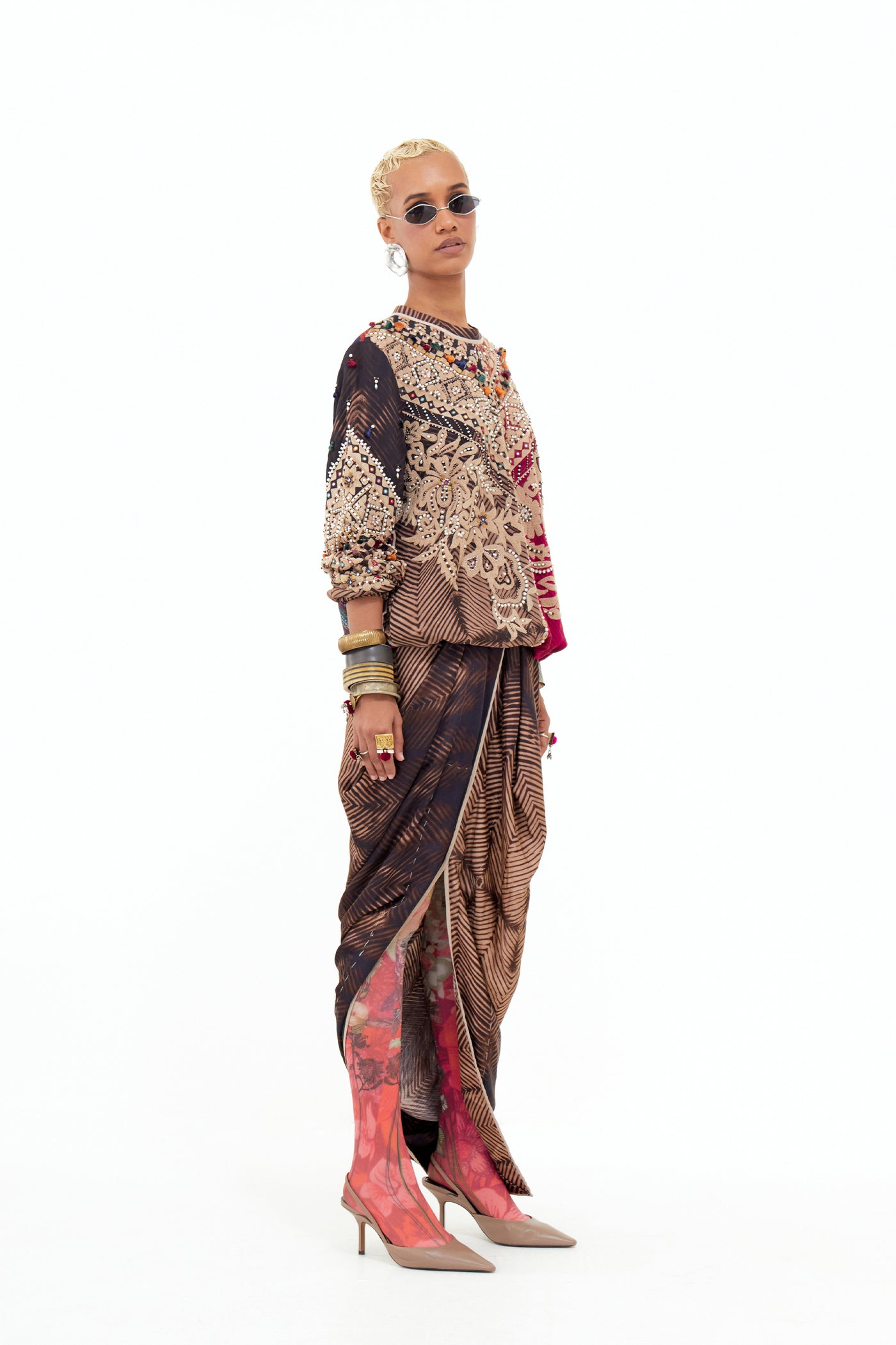 Aseem Kapoor Zahra Sweatshirt Multi Set indian designer wear online shopping melange singapore