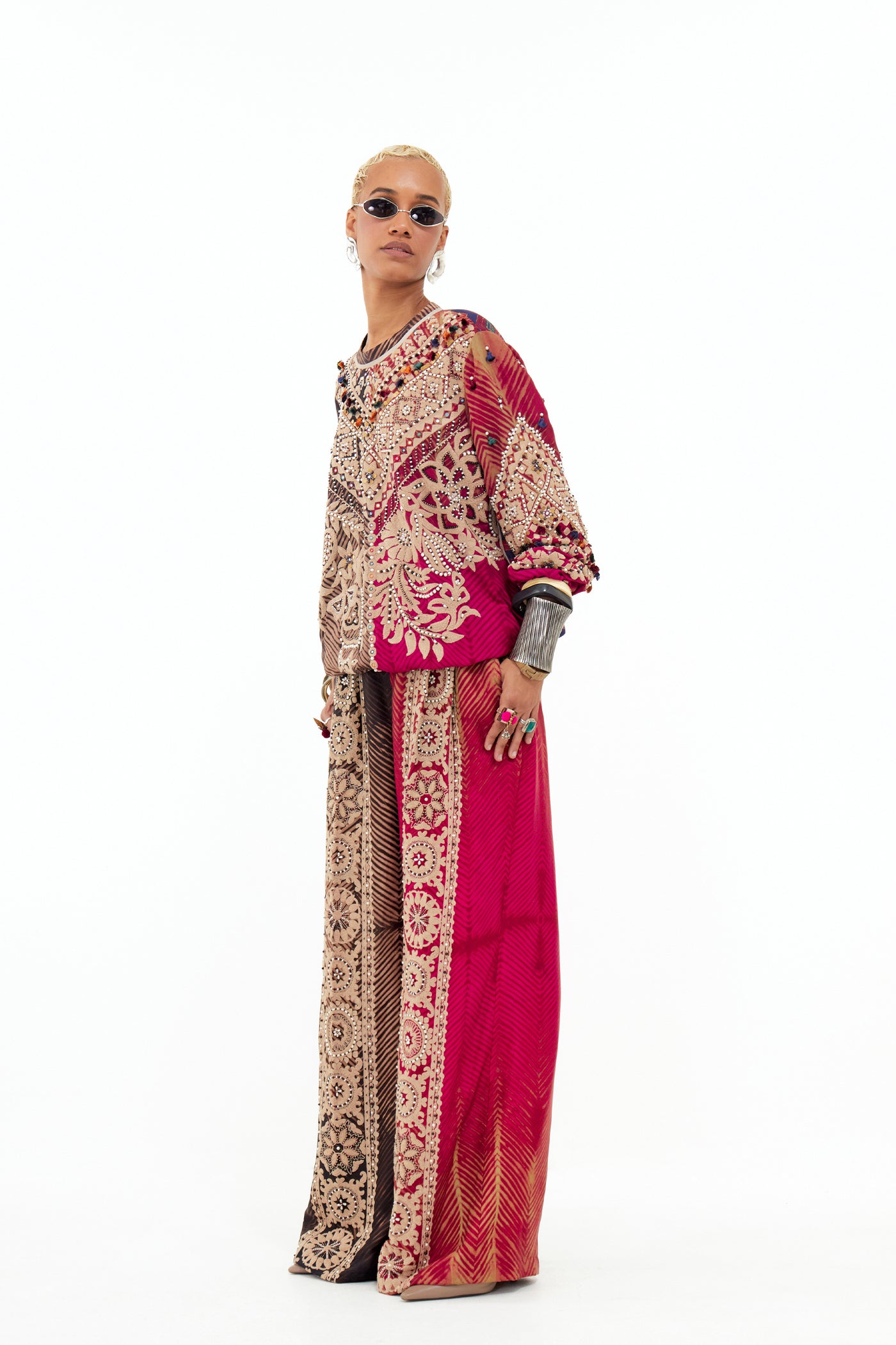 Aseem Kapoor Zahra Sweatshirt Set Multi indian designer wear online shopping melange singapore