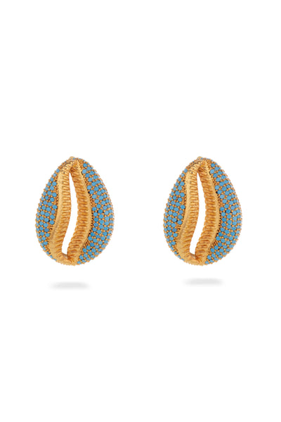 Bansri Mehta Irina Studded Seashell Earring indian designer wear online shopping melange singapore