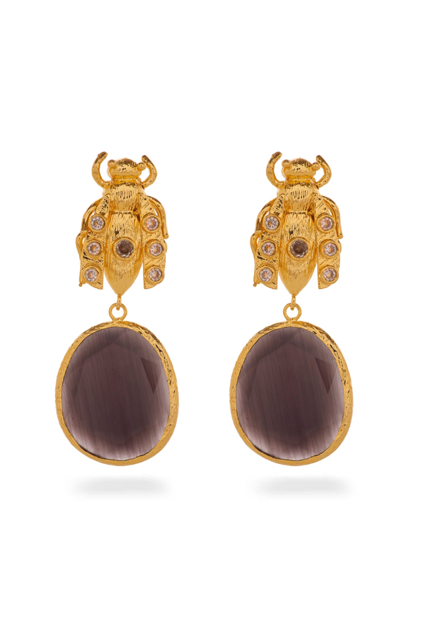 Bansri Mehta Scarab Bee Drop Earrings indian designer wear online shopping melange singapore