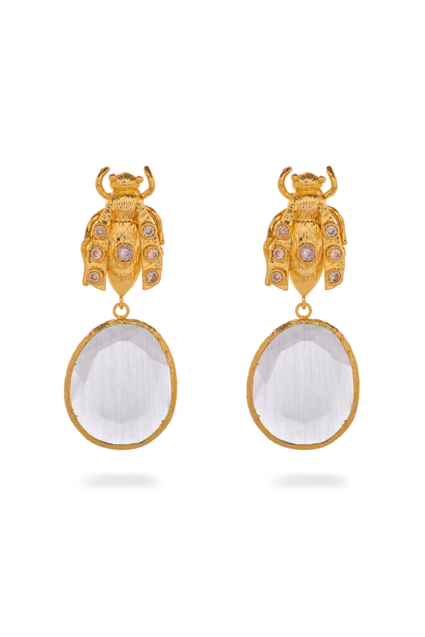 Bansri Mehta Scarab Bee Drop Earrings indian designer wear online shopping melange singapore