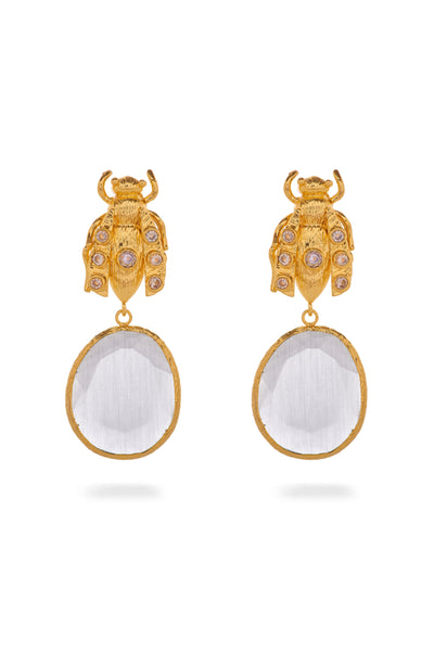 Bansri Mehta Scarab Bee Drop Earrings indian designer wear online shopping melange singapore