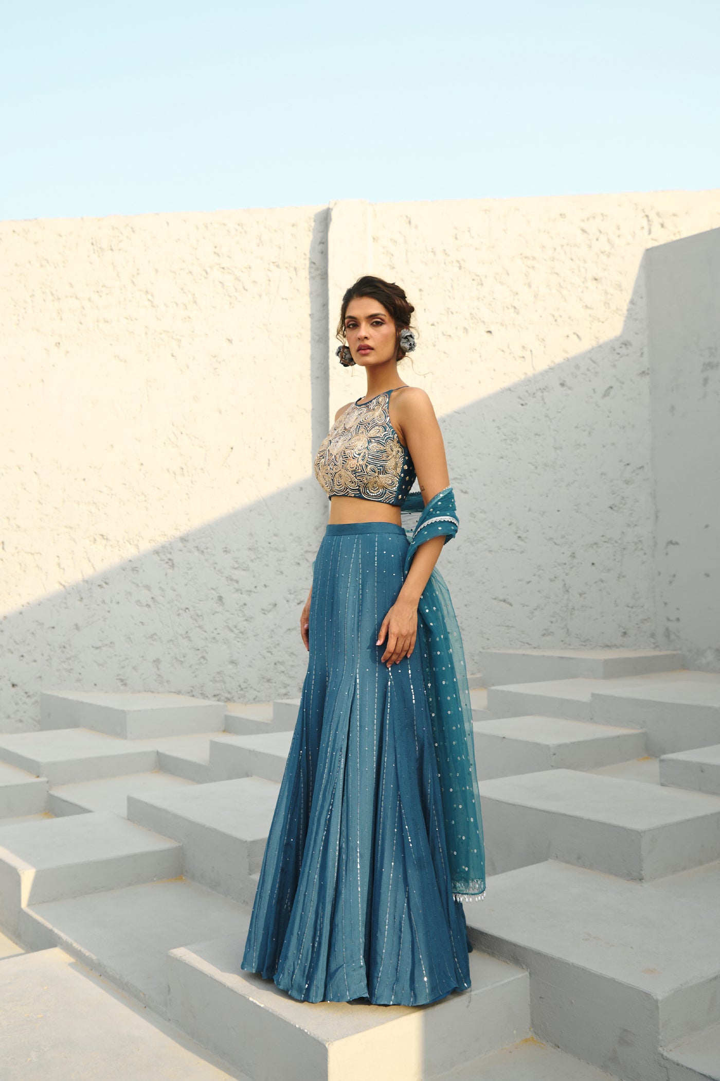 Chamee and Palak Angel Mermaid Skirt indian designer wear online shopping melange singapore