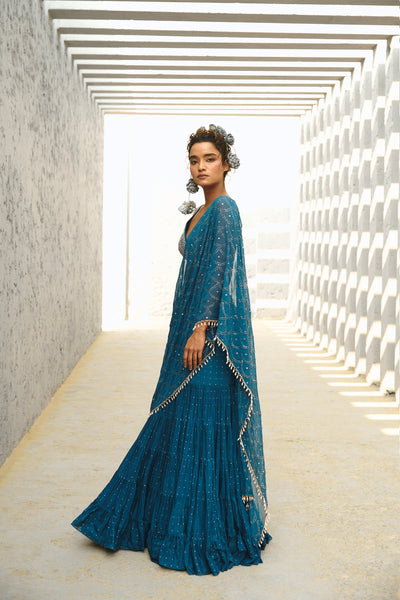 Chamee and Palak Grace Pre Drape Saree indian designer wear online shopping melange singapore