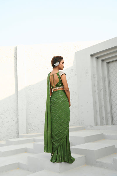 Chamee and Palak Juliet Pre Draped Saree indian designer wear online shopping melange singapore